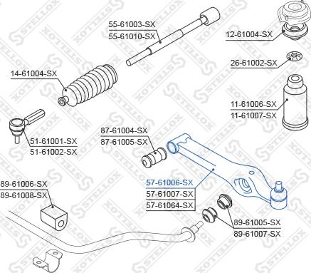 Stellox 57-61006-SX - Bras de liaison, suspension de roue cwaw.fr