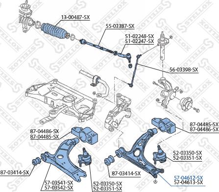 Stellox 57-04612-SX - Bras de liaison, suspension de roue cwaw.fr