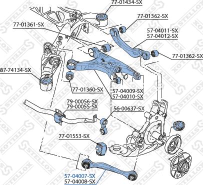 Stellox 57-04007-SX - Bras de liaison, suspension de roue cwaw.fr