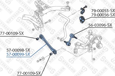 Stellox 57-00099-SX - Bras de liaison, suspension de roue cwaw.fr