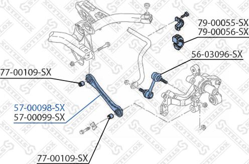 Stellox 57-00098-SX - Bras de liaison, suspension de roue cwaw.fr