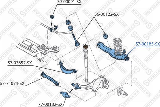 Stellox 57-00185-SX - Bras de liaison, suspension de roue cwaw.fr