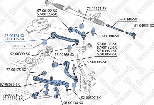 Stellox 57-00124-SX - Bras de liaison, suspension de roue cwaw.fr