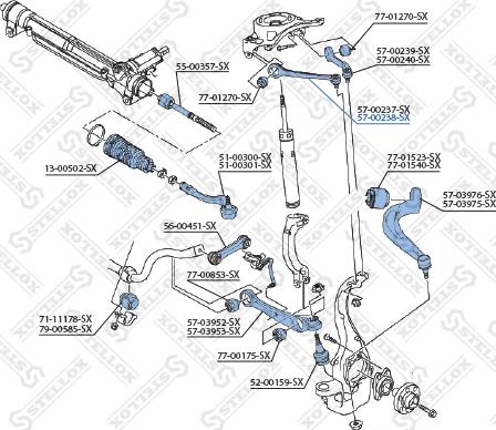 Stellox 57-00238-SX - Bras de liaison, suspension de roue cwaw.fr