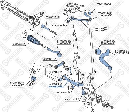 Stellox 57-03953-SX - Bras de liaison, suspension de roue cwaw.fr