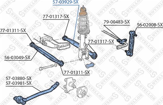 Stellox 57-03929-SX - Bras de liaison, suspension de roue cwaw.fr