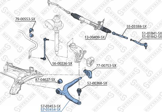 Stellox 57-03454-SX - Bras de liaison, suspension de roue cwaw.fr