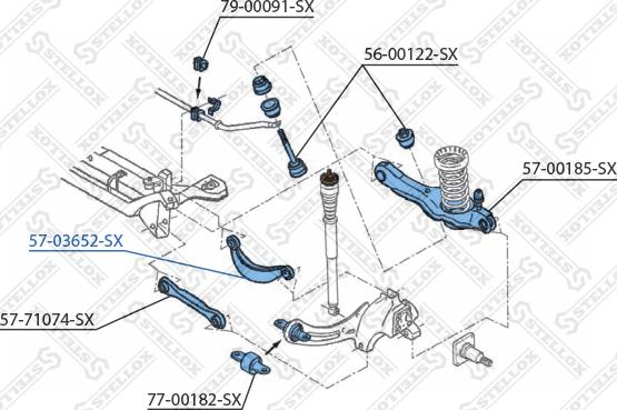 Stellox 57-03652-SX - Bras de liaison, suspension de roue cwaw.fr