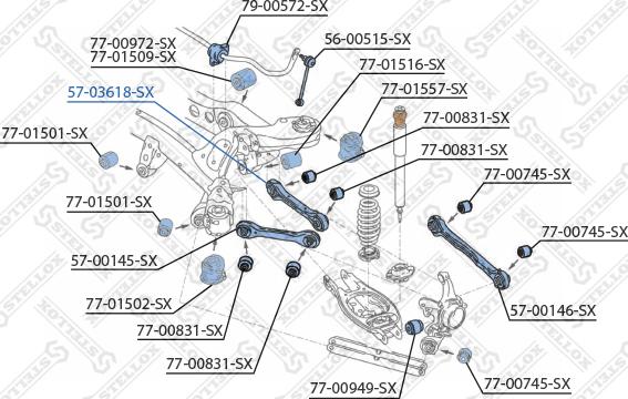 Stellox 57-03618-SX - Bras de liaison, suspension de roue cwaw.fr