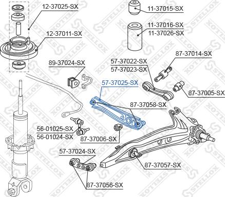 Stellox 57-37025-SX - Bras de liaison, suspension de roue cwaw.fr