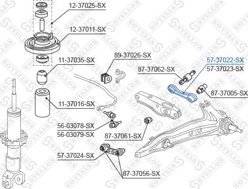 Stellox 57-37022-SX - Bras de liaison, suspension de roue cwaw.fr