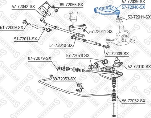 Stellox 57-72040-SX - Bras de liaison, suspension de roue cwaw.fr