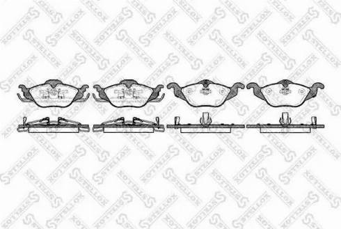 Stellox 695 002L-SX - Kit de plaquettes de frein, frein à disque cwaw.fr