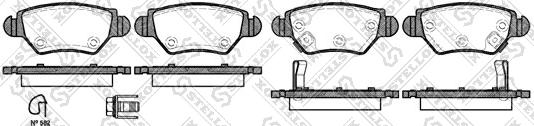 Stellox 696 022B-SX - Kit de plaquettes de frein, frein à disque cwaw.fr