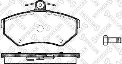 Stellox 642 000B-SX - Kit de plaquettes de frein, frein à disque cwaw.fr