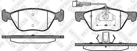 Stellox 600 002B-SX - Kit de plaquettes de frein, frein à disque cwaw.fr