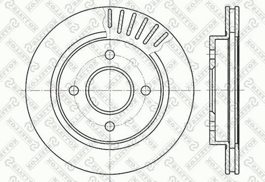 Stellox 6020-2535V-SX - Disque de frein cwaw.fr