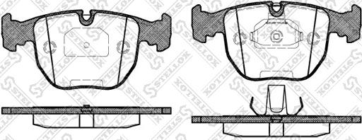 Stellox 607 000BL-SX - Kit de plaquettes de frein, frein à disque cwaw.fr