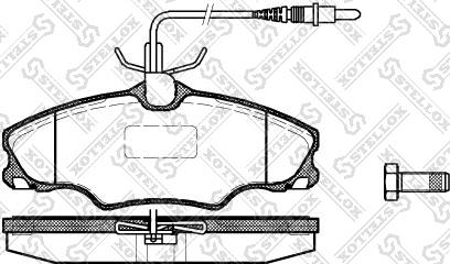 Stellox 614 004B-SX - Kit de plaquettes de frein, frein à disque cwaw.fr