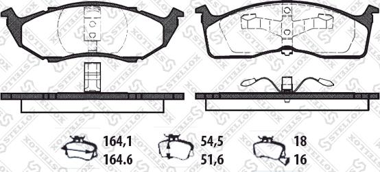 Stellox 621 000B-SX - Kit de plaquettes de frein, frein à disque cwaw.fr