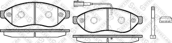 Stellox 001 091B-SX - Kit de plaquettes de frein, frein à disque cwaw.fr