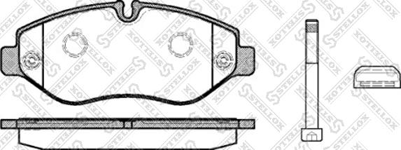 Stellox 001 093B-SX - Kit de plaquettes de frein, frein à disque cwaw.fr