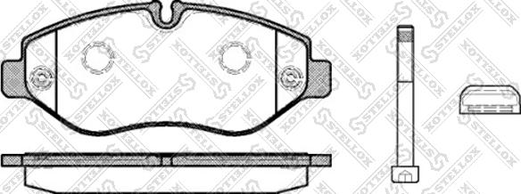 Stellox 001 093L-SX - Kit de plaquettes de frein, frein à disque cwaw.fr