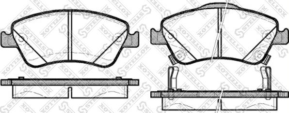 Stellox 001 084L-SX - Kit de plaquettes de frein, frein à disque cwaw.fr