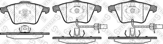 Stellox 975 012-SX - Kit de plaquettes de frein, frein à disque cwaw.fr