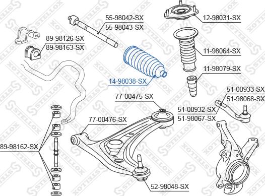 Stellox 14-98038-SX - Joint-soufflet, direction cwaw.fr