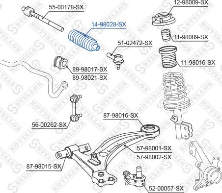 Stellox 14-98028-SX - Joint-soufflet, direction cwaw.fr