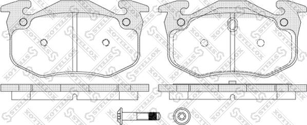 Stellox 155 070B-SX - Kit de plaquettes de frein, frein à disque cwaw.fr