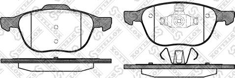 Stellox 1093 000BL-SX - Kit de plaquettes de frein, frein à disque cwaw.fr