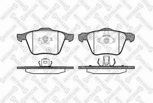 Stellox 1054 000L-SX - Kit de plaquettes de frein, frein à disque cwaw.fr