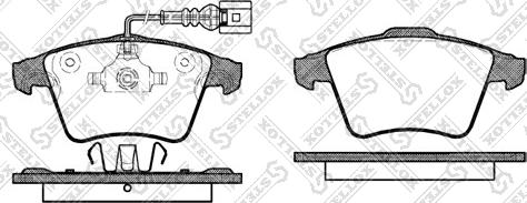 Stellox 1056 022-SX - Kit de plaquettes de frein, frein à disque cwaw.fr