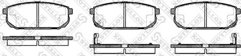 Stellox 1053 002B-SX - Kit de plaquettes de frein, frein à disque cwaw.fr