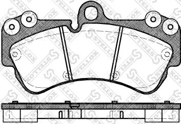 Stellox 1005 000B-SX - Kit de plaquettes de frein, frein à disque cwaw.fr