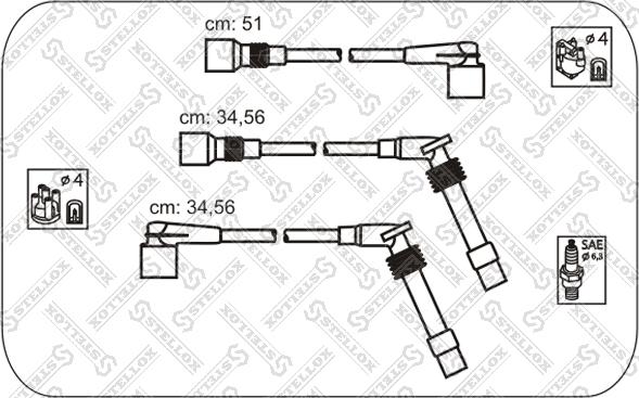 Stellox 10-38538-SX - Kit de câbles d'allumage cwaw.fr