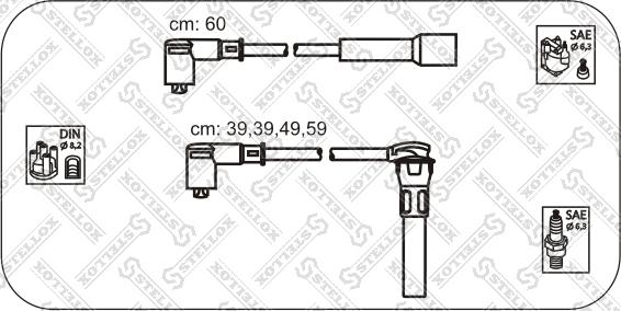 Stellox 10-38572-SX - Kit de câbles d'allumage cwaw.fr