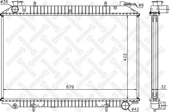 Stellox 10-25990-SX - Radiateur, refroidissement du moteur cwaw.fr