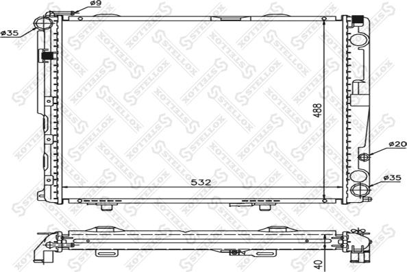 Stellox 10-25904-SX - Radiateur, refroidissement du moteur cwaw.fr