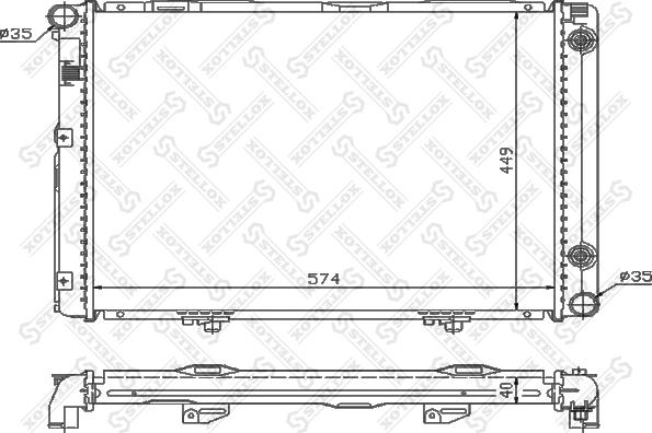 Stellox 10-25910-SX - Radiateur, refroidissement du moteur cwaw.fr