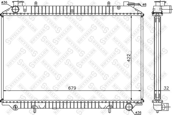 Stellox 10-25975-SX - Radiateur, refroidissement du moteur cwaw.fr