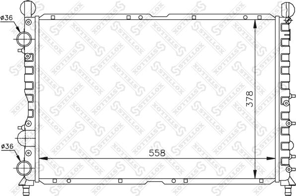 Stellox 10-25486-SX - Radiateur, refroidissement du moteur cwaw.fr