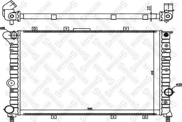 Stellox 10-25488-SX - Radiateur, refroidissement du moteur cwaw.fr