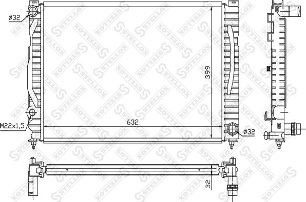 Stellox 10-25546-SX - Radiateur, refroidissement du moteur cwaw.fr