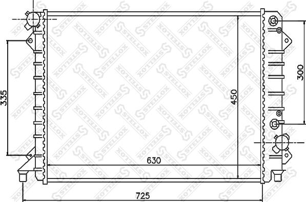 Stellox 10-25511-SX - Radiateur, refroidissement du moteur cwaw.fr