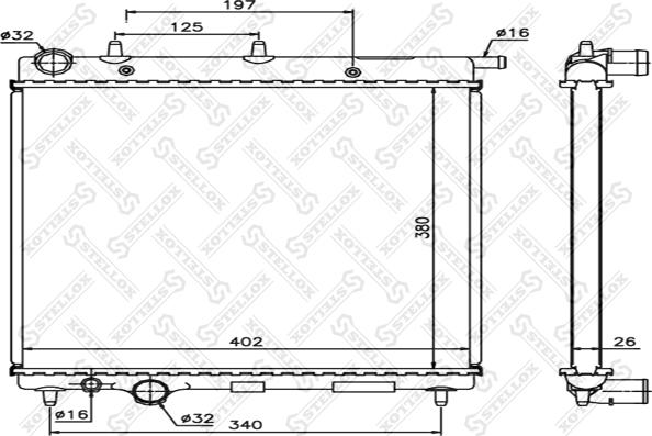 Stellox 10-25646-SX - Radiateur, refroidissement du moteur cwaw.fr