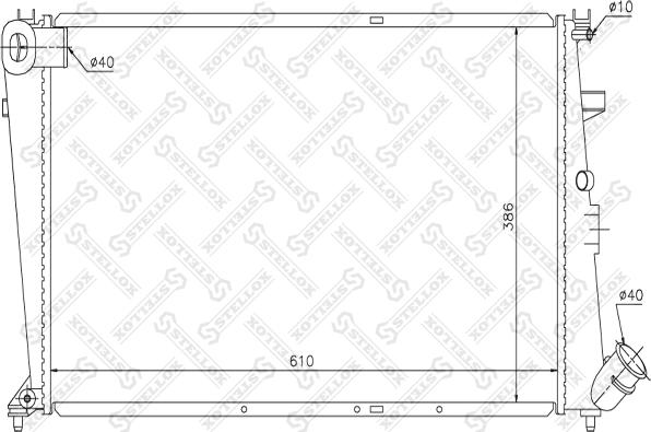 Stellox 10-25651-SX - Radiateur, refroidissement du moteur cwaw.fr