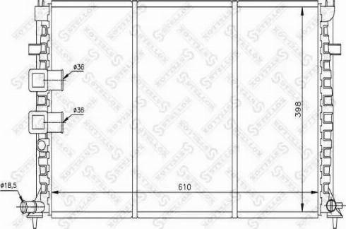 Stellox 10-25663-SX - Radiateur, refroidissement du moteur cwaw.fr